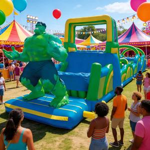 Castillo Inflable con Obstáculos Temáticos <span class=keywords><strong>de</strong></span> Anime - Material <span class=keywords><strong>de</strong></span> PVC Ecológico, Soporta >500 kg, Uso en Exteriores - Product Image 5