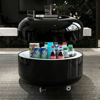 Refrigerador de Mesa Tipo OEM, Portátil, con Carga Inalámbrica, Pantalla Táctil Inteligente, Mesa de Centro con Refrigerador