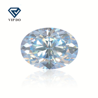 Moissanite ovale plaquée multicolore en gros avec certificat GRA – Pierres précieuses en vrac de haute qualité