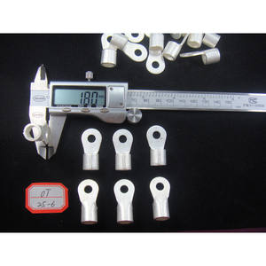 Terminales de Anillo Han Yi OT25-6 de 25 mm, Cobre Puro Prensado en Frío Tipo O para Electrónica e Ingeniería Eléctrica - Product Image 1