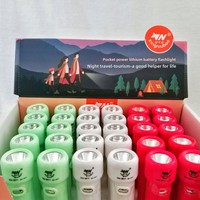 Senter Mini LED ABS lintas batas, dapat diisi ulang melalui USB, portabel untuk rumah, pertahanan diri, multifungsi, tahan ledakan, anti overcharge