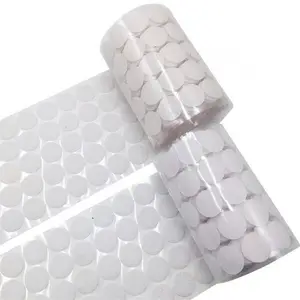 Factory Direct Sale Super Sticky Back Glue Hook Loop Adhesive Round Dots on Tape Roll Custom Size Color