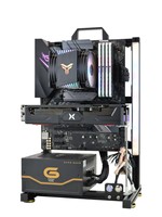 Boîtier PC à cadre ouvert DIY en aluminium, châssis ATX pour refroidissement liquide, support mural créatif pour ordinateur de bureau gaming, modèle LP