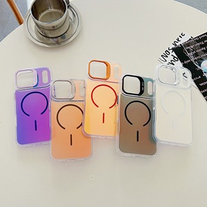 Funda Magnética Transparente de Acrílico de 2.0mm con Efecto Camaleón para iPhone 15 Pro Max S24 con Soporte Metálico para Cámara - Product Image 6