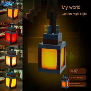 โคมไฟ LED เรืองแสงลายเกม <span class=keywords><strong>Minecraft</strong></span> ขายดี ไฟกลางคืนแบบสัมผัส ชาร์จซ้ำได้ ใช้เป็นไฟฉายในเกม ตกแต่งห้องนอนเด็ก สร้างบรรยากาศ - Product Image 3