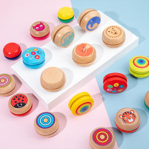Meilleures ventes de jouets promotionnels en bois Yoyo pour enfants avec logo pour débutants Artisanat naturel magique - Product Image 1