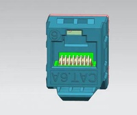 HOTION fabrika OEM Cat.6 Keystone Jack RJ45 8P8C UTP, 3u "altın kaplama