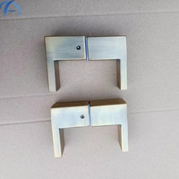 Poignée de porte carrée en acier inoxydable couleur or bronze pour salle de bain, accessoires de salle de bain Austin, mini-poignée de porte, vente en gros
