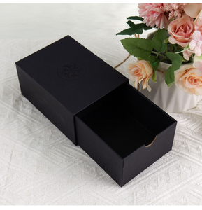 Wencai bán buôn đen in giấy các tông Hộp ngăn kéo cho gói đồ trang sức - Product Image 1