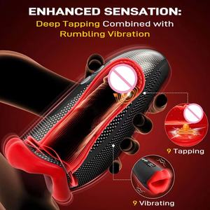 नया बड़ा मुंह स्मार्ट हस्तमैथुन कप वयस्क सेक्स उत्पाद 9 आवृत्ति स्लैपिंग कंपन नेतृत्व के साथ कंपन - Product Image 5