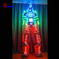 Costume de robot transformateur LED de grande taille pour événements, cosplay, costume de robot incroyable pour les fêtes de carnaval, costume de robot pour les spectacles de salle de bal