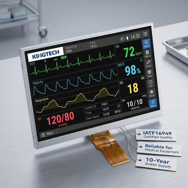 Kingtech OEM10.1 Inch 1024*600 IPS High Stability Medical Equipment HMI LCD Display Screen Medical TFT LCD Display Modules