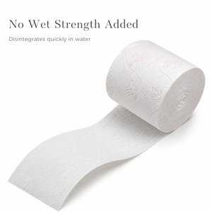 Soft Virgin Wood Pulp <b>Toilet</b> Tissue Standard Roll <b>Pink</b> Patterned Surface - Product Image 2