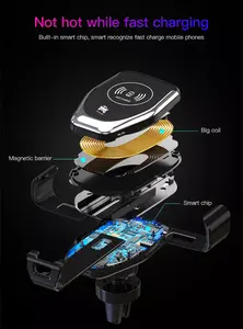 Wholesale Automatic Folding Portable Cellphone 15w Wireless Charger Direct Vehicle Car Wireless Car Charger Mount