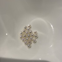Perles d'eau douce de style Akoya de 4-5 mm, presque rondes, blanches, à fort lustre, presque parfaites, entièrement percées, perles en vrac pour bricolage