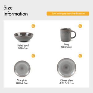 Juego de Vajilla Mexicana Moderna de 24 Piezas en Gris Reactivo a Precio Económico - Product Image 5