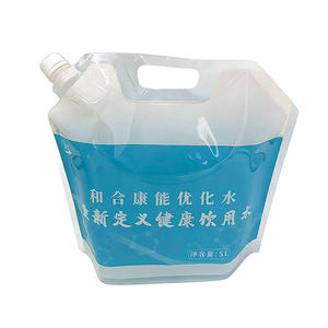 Food Grade 5L Bottom Transparent PE <b>Plastic</b> <b>Packaging</b> Stand Pouch Leak Proof Bag Spout Pouch for Mineral Water Juice Vodka Beer - Product Image 1