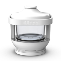 Hotsy 3L Blanc Multifonction avec cuve en verre, affichage LED, appareil électrique, mini cuiseur à riz, cuiseur à riz de cuisine multifonction