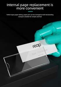 Badge nominatif personnalisé en plastique, étiquette nominative transparente en acrylique, badge magnétique transparent avec épingle pour le bureau - Product Image 2