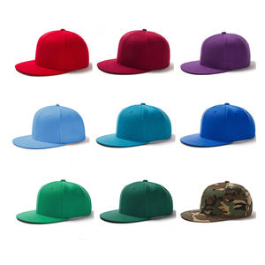 قبعات متعددة الألوان بتصميم هيب هوب، قبعة سناب باك مسطحة من الأكريليك - Product Image 2