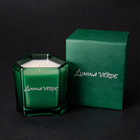 Vases à bougies en gros, directement de l'usine, vases à bougies vides de luxe uniques de 300 ml, couleur violette, pour la fabrication de bougies, avec boîte personnalisée