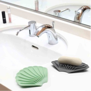 Support de rangement antidérapant en silicone en forme de coquille pour savon, 15 x 12,5 cm, plateau de rangement pour savon - Product Image 6
