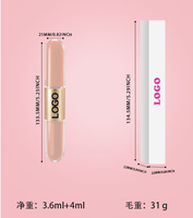 Fard à paupières liquide végétalien 2-en-1 mat et scintillant double embout longue tenue personnalisable haute pigmentation vente en gros