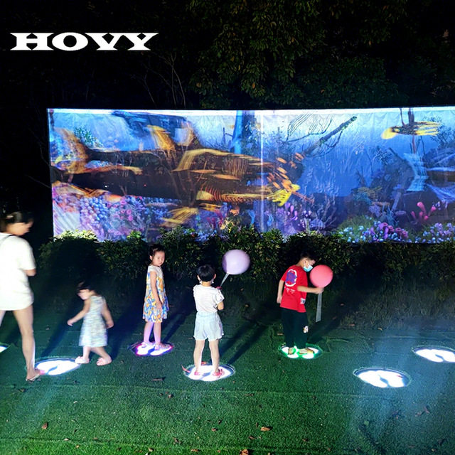HOVY Interactive LCD Wall Projector Game Projector 1920x1200 Resolution Built-in Laser Lens Speaker Latest Design for Children's