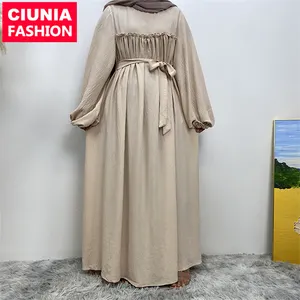 6694 # gaun desain terbaru gaun maxi kualitas tinggi wanita muslim jubah lengan panjang mewah wanita pakaian wanita grosir