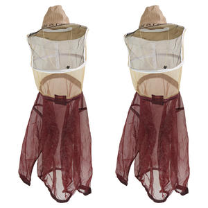 Nuevo <span class=keywords><strong>Traje</strong></span> de Apicultura Anti-<span class=keywords><strong>Abejas</strong></span> Pomelo, Chaqueta Protectora con Velo y Sombrero, Tejido de Nailon Transpirable, Rojo - Product Image 1