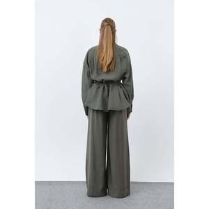Conjunto de Pantalones Oxford para Mujer Mango, Manga Larga, Estilo Normcore Minimalista, para Todas las Temporadas, Ecológico, Negro 14335TKS - Product Image 1