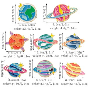 Broche de <span class=keywords><strong>Planeta</strong></span> Superventas en el Extranjero, Insignias Creativas de Aleación Estilo Dibujos Animados, Ocho Planetas - Product Image 6
