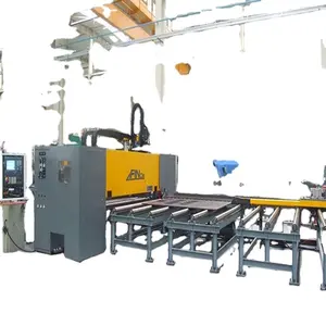 PDC31B(3100mm*12000mm*40mm) FINCM Steel Structure Fabrication High Speed CNC Drilling Disc Marking Plasma Cutting Machine