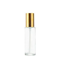 15ml 30ml 50ml 100ml Bouteilles à pompe en verre vides Crème cosmétique Bouteille de lotion Distributeur Conteneur Pot Pot avec couvercle en or
