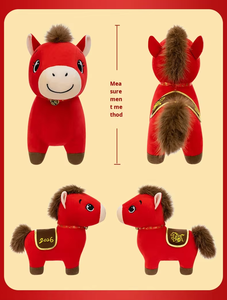 Peluche Cavallo Zodiacale Anno del Cavallo con Imbottitura in Cotone PP, Regalo per Eventi, Personalizzabile con Logo - Product Image 5