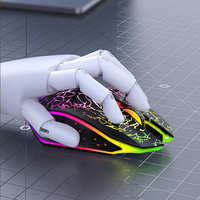 Peluncuran produk baru: Mouse Gaming lampu latar RGB mode ganda 3D, USB optikal nirkabel isi ulang ergonomis/Tipe C