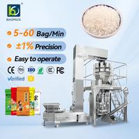 Emballage sous vide multifonctionnel automatique vertical pour sachets de 25 kg de riz, épices, céréales et graines, avec double pochette déshydratante