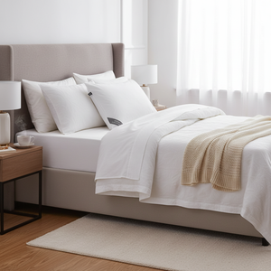 Oreiller en duvet d'oie de haute qualité Varol, taille Queen/King, hauteur réglable avec fermeture éclair, motif uni et résistant à l'usure - Product Image 3