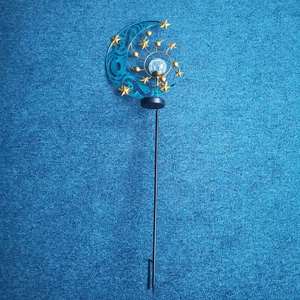 Lámpara Solar Decorativa para Jardín con Forma de Luna y Estrellas LED, Resistente al Agua, 12V DC, para Montaje en Pared - Product Image 2