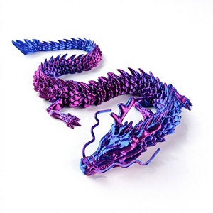Figurine d'art de dragon chinois imprimée en 3D, modèle d'œuf de dragon fantastique articulé, jouet - Product Image 1