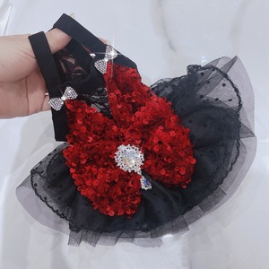 Vêtements pour animaux de compagnie, jupe en tulle à paillettes pour petits chiens, robe Teddy Bichon Frise pour toutes les saisons - Product Image 2