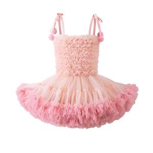 Vestido de Princesa de Verano para Niñas, Nuevo Estilo Francés con Tirantes, Malla de Nailon, Atuendo Moderno para el Día del Niño - Product Image 3