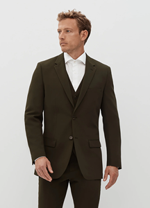 2024 primavera 2 pezzi Slim Fit giacca personalizzata giacca e giacca da uomo per affari e matrimonio pantaloni piatti in stile frontale - Product Image 5