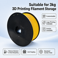 Bobina de Filamento de Plástico Vacía Reciclable y Ecológica de 3 kg, 250 mm, Negra, Reutilizable, para Enrollar Filamento de Impresora 3D PLA, ABS, PETG