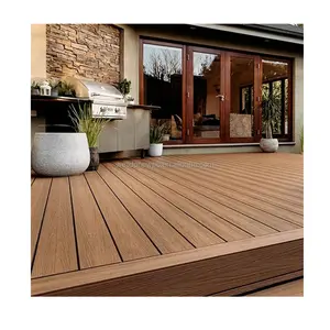 Outdoor Decking Supplier Patio WPC Decking Outside WPC Board Flooring Wood Grain Decking
