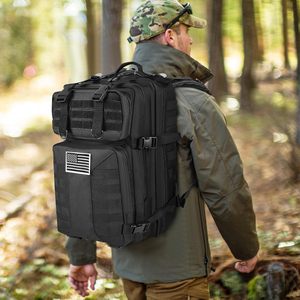 Lớn Tấn Công Chiến Thuật Ba Lô Molle Đi Bộ Đường Dài Gói 3 Ngày Bug out Túi-Không Thấm Nước Màu Đen Ba Lô Chiến Thuật Bánh Túi - Product Image 6