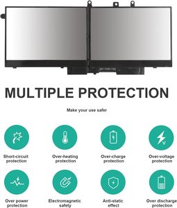 GJKNX 93FTF Batterie pour ordinateur portable E5480 E5580 E5490 E5590-7.6V 68Wh Li-Polymer en stock - Product Image 2