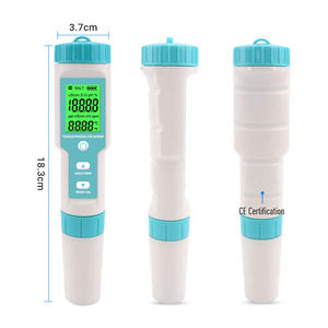 เครื่องวัดค่า <span class=keywords><strong>PH</strong></span> ดิจิทัลแบบ7 in 1, เครื่องวัดค่า <span class=keywords><strong>pH</strong></span> TDS/ec/salinity/<span class=keywords><strong>temp</strong></span>/<span class=keywords><strong>orp</strong></span> ใช้สำหรับเพาะเลี้ยงสัตว์น้ำ - Product Image 4
