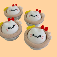 Porte-clés anti-stress en forme de œuf de chat imprimé en 3D, design bouton de clavier mécanique, jouet de décompression, disponible en OEM/ODM