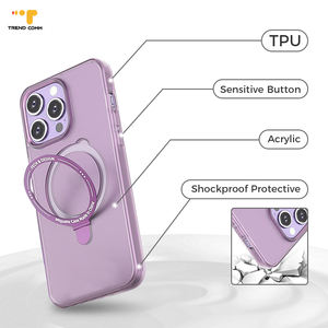 <span class=keywords><strong>2026</strong></span> 럭셔리 비즈 메탈 카메라 커버 아이폰 15 프로 맥스 울트라 슬림 전화 링 케이스 스탠드 포함 - Product Image 4